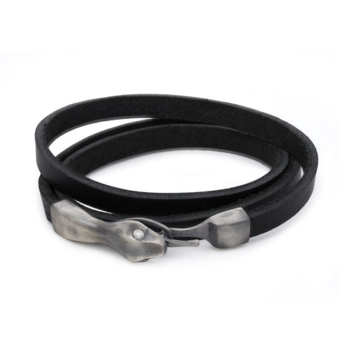 DIAMOND SERPENT (WIDE BLACK STRAP)