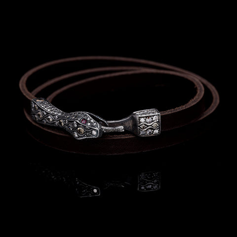 RUBY SERPENT 2 (WIDE BROWN STRAP)