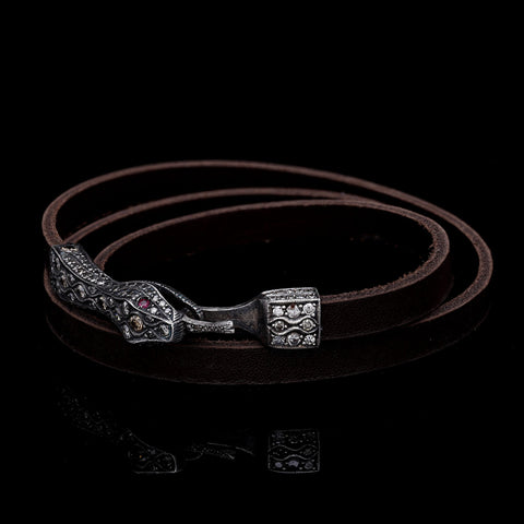 RUBY SERPENT 2 (WIDE BROWN STRAP)