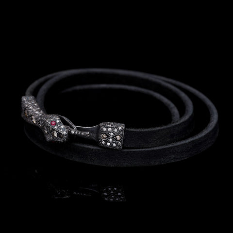 RUBY SERPENT (WIDE BLACK STRAP)