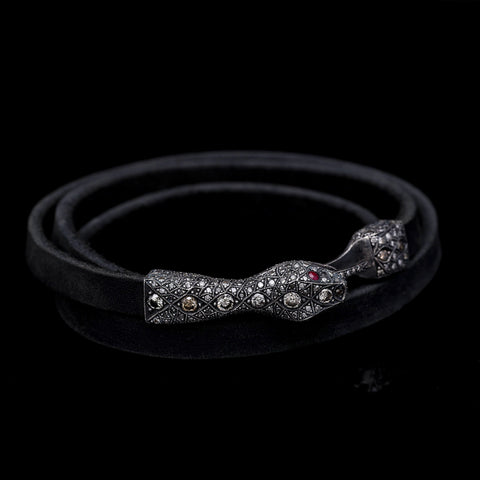 RUBY SERPENT (WIDE BLACK STRAP)